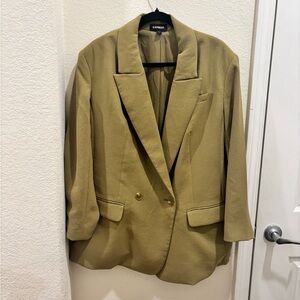 Oversized Women's Olive Green Blazer
